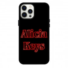 Alicia Keys Phone Case For iPhone Samsung Galaxy Pixel OnePlus Vivo Xiaomi Asus Sony Motorola Nokia - Red Neon Wordmark