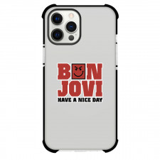 Bon Jovi Phone Case For iPhone Samsung Galaxy Pixel OnePlus Vivo Xiaomi Asus Sony Motorola Nokia - Bon Jovi Have A Nice Day Red Emoji Sticker