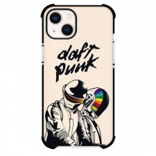 Daft Punk Phone Case For iPhone Samsung Galaxy Pixel OnePlus Vivo Xiaomi Asus Sony Motorola Nokia - Daft Punk Cartoon Illustrtaion Art On Beige Background