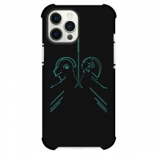 Daft Punk Phone Case For iPhone Samsung Galaxy Pixel OnePlus Vivo Xiaomi Asus Sony Motorola Nokia - Daft Punk Neon Line Art On Black Background