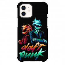 Daft Punk Phone Case For iPhone Samsung Galaxy Pixel OnePlus Vivo Xiaomi Asus Sony Motorola Nokia - Daft Punk Pixel Art On Black Background