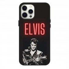 Elvis Presley Phone Case For iPhone Samsung Galaxy Pixel OnePlus Vivo Xiaomi Asus Sony Motorola Nokia - Smiling Grayscale Portrait Glowing Poster