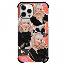 IVE Liz Case For iPhone Samsung Galaxy Pixel OnePlus Vivo Xiaomi Asus Sony Motorola Nokia - Liz Collage Stars Pink and Orange Background