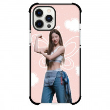 Le Sserafim Kazuha Phone Case For iPhone and Samsung Galaxy Devices - Kazuha Portrait Pink Background
