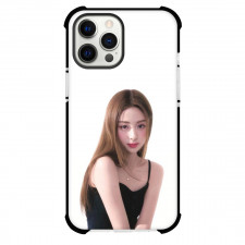 Le Sserafim Huh Yun-jin Phone Case For iPhone and Samsung Galaxy Devices - Huh Yun-jin Portrait White Background