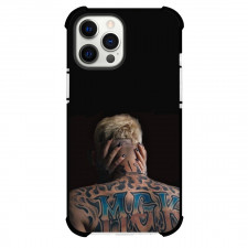 Machine Gun Kelly Phone Case For iPhone and Samsung Galaxy Devices - Back Portrait Black Background
