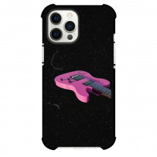 Machine Gun Kelly Phone Case For iPhone and Samsung Galaxy Devices - Pink Guitar Black Background