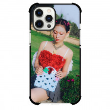 New Jeans Haerin Phone Case For iPhone and Samsung Galaxy Devices - Haerin Sitting Holding Bag