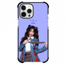 New Jeans Hyein Phone Case For iPhone and Samsung Galaxy Devices - Hyein Portrait On Purple Background