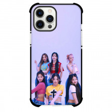 NMIXX Phone Case For iPhone Samsung Galaxy Pixel OnePlus Vivo Xiaomi Asus Sony Motorola Nokia - NMIXX Group Smiling Portrait Pink Background