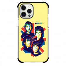 OASIS Phone Case For iPhone Samsung Galaxy Pixel OnePlus Vivo Xiaomi Asus Sony Motorola Nokia - OASIS Band Member Wpap Art On Yellow Background