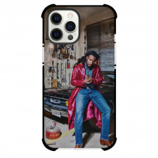 Shaboozey Castle Phone Case For iPhone Samsung Galaxy Pixel OnePlus Vivo Xiaomi Asus Sony Motorola Nokia - Shaboozey Wear Red Overcoat And Sitting On A Car Poster