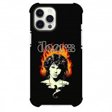 The Doors Case For iPhone Samsung Galaxy Pixel OnePlus Vivo Xiaomi Asus Sony Motorola Nokia - The Doors Logo Flame and Black Background