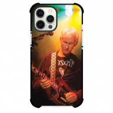 The Doors Robby Krieger Case For iPhone Samsung Galaxy Pixel OnePlus Vivo Xiaomi Asus Sony Motorola Nokia - Robby Krieger Playing Guitar Yellow and Green Lights Background
