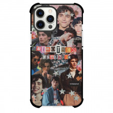 Pop Star Timothee Chalamet Phone Case For iPhone and Samsung Galaxy Devices - Timothee Chalamet Collage Newspaper Background
