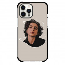 Pop Star Timothee Chalamet Phone Case For iPhone and Samsung Galaxy Devices - Timothee Chalamet Portait Digital Art Brown Background