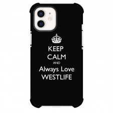 Westlife Phone Case For iPhone Samsung Galaxy Pixel OnePlus Vivo Xiaomi Asus Sony Motorola Nokia - Westlife Quote Keep Calm And Always Love On Black Background