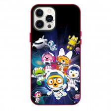 Pororo The Little Penguin Phone Case For iPhone Samsung Galaxy Pixel OnePlus Vivo Xiaomi Asus Sony Motorola Nokia - Pororo The Little Penguin Characters On Space Background