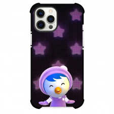 Pororo The Little Penguin Petty Phone Case For iPhone Samsung Galaxy Pixel OnePlus Vivo Xiaomi Asus Sony Motorola Nokia - Pororo The Little Penguin Petty On LED Star Background