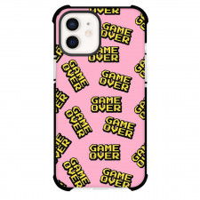 Quotes Phone Case For iPhone Samsung Galaxy Pixel OnePlus Vivo Xiaomi Asus Sony Motorola Nokia - Quotes Game Over Pattern Art On Pink Background