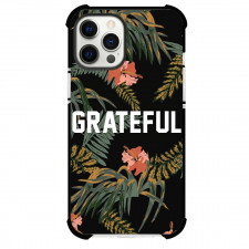 Grateful Phone Case For iPhone and Samsung Galaxy Devices - Grateful Text on Floral Background