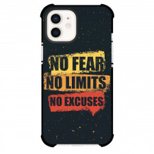 Quotes Phone Case For iPhone Samsung Galaxy Pixel OnePlus Vivo Xiaomi Asus Sony Motorola Nokia - Quotes No Fear No Limits No Excuses Poster