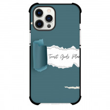 Quotes Phone Case For iPhone Samsung Galaxy Pixel OnePlus Vivo Xiaomi Asus Sony Motorola Nokia - Quotes Trust Gods Plan On Blue Torn Ripped Paper Background