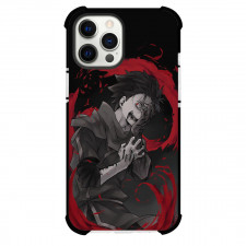 Re Zero - Starting Life in Another World Natsuki Subaru Phone Case For iPhone Samsung Galaxy Pixel OnePlus Vivo Xiaomi Asus Sony Motorola Nokia - Natsuki Subaru Sitting Grayscale And Red Anime Art