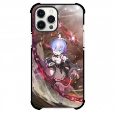 Re Zero - Starting Life in Another Waifu Rem World Phone Case For iPhone Samsung Galaxy Pixel OnePlus Vivo Xiaomi Asus Sony Motorola Nokia - Waifu Rem In Action Anime Art Poster