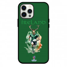Rugby World Cup France 2023 The Ireland National Rugby Union Phone Case For iPhone and Samsung Galaxy Devices - Deer Running On Green Background