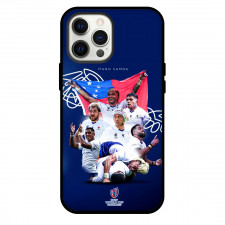 Rugby World Cup France 2023 The Samoa National Rugby Union Phone Case For iPhone and Samsung Galaxy Devices - Manu Samoa Players Portrait On Blue Background