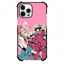 Record of Ragnarok Buddha Phone Case For iPhone and Samsung Galaxy Devices - Buddha Eating Candy Pink Background