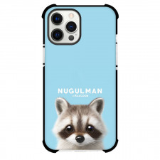 The Raccoon Phone Case For iPhone and Samsung Galaxy Devices - Nugulman The Raccoon Portrait On Blue Background