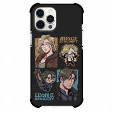 Resident Evil Requiem Phone Case For iPhone Samsung Galaxy Pixel OnePlus Vivo Xiaomi Asus Sony Motorola Nokia - Leon Scott Kennedy And Grace Ashcroft Chibi Art