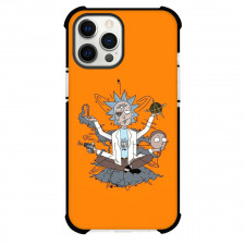 Rick And Morty Phone Case For iPhone Samsung Galaxy Pixel OnePlus Vivo Xiaomi Asus Sony Motorola Nokia - Rick And Morty Astral Drawing On Orange Background