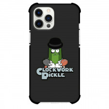 Rick And Morty Clockwork Pickle Phone Case For iPhone Samsung Galaxy Pixel OnePlus Vivo Xiaomi Asus Sony Motorola Nokia - Clockwork Pickle Sticker On Black Background