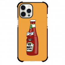 Rick And Morty Phone Case For iPhone Samsung Galaxy Pixel OnePlus Vivo Xiaomi Asus Sony Motorola Nokia - Rick And Morty Ketchup Illustration Art On Orange Background