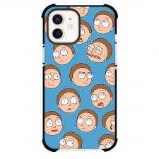 Rick And Morty Morty Smith Phone Case For iPhone Samsung Galaxy Pixel OnePlus Vivo Xiaomi Asus Sony Motorola Nokia - Morty Smith Expression Avatar On Blue Background