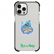 Rick And Morty Mr. Meeseeks Phone Case For iPhone And Samsung Galaxy - Mr. Meeseeks Existence Is Pain Text Art