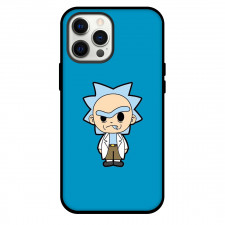 Rick And Morty Rick Sanchez Phone Case For iPhone Samsung Galaxy Pixel OnePlus Vivo Xiaomi Asus Sony Motorola Nokia - Rick Sanchez Chibi Standing On Blue Background