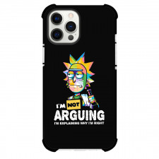 Rick And Morty Rick Sanchez Phone Case For iPhone Samsung Galaxy Pixel OnePlus Vivo Xiaomi Asus Sony Motorola Nokia - Rick Sanchez Quotes I Am Not Arguing Illustration Art On Black Background