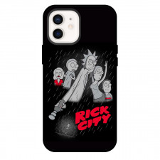 Rick And Morty Phone Case For iPhone Samsung Galaxy Pixel OnePlus Vivo Xiaomi Asus Sony Motorola Nokia - Rick And Morty Rick City Illustration Art On Black Background