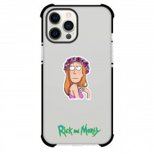 Rick And Morty Summer Smith Phone Case For iPhone And Samsung Galaxy - Summer Smith Pink Flower On Head