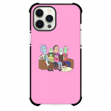 Rick And Morty Phone Case For iPhone Samsung Galaxy Pixel OnePlus Vivo Xiaomi Asus Sony Motorola Nokia - Rick and Morty Solar Opposites Sitting Pink Background