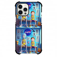 Rick And Morty Phone Case For iPhone Samsung Galaxy Pixel OnePlus Vivo Xiaomi Asus Sony Motorola Nokia - Rick And Morty Wears Lakers Jersey Poster