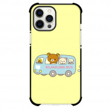 Rilakkuma Case For iPhone Samsung Galaxy Pixel OnePlus Vivo Xiaomi Asus Sony Motorola Nokia - Characters Riding on a Bus Beige Background