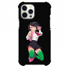 River City Girls Misako Phone Case For iPhone Samsung Galaxy Pixel OnePlus Vivo Xiaomi Asus Sony Motorola Nokia - Misako In Action Posture Illustration Art On Black Background