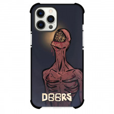 Roblox Doors Figure Phone Case For iPhone And Samsung Galaxy Devices - Figure Portrait On Black Background
