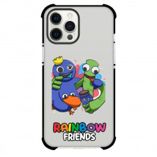 Roblox Rainbow Friends Phone Case For iPhone And Samsung Galaxy Devices - Rainbow Friends Blue Green Orange Hugging Sticker