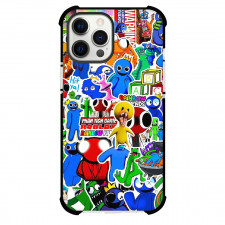 Roblox Rainbow Friends Phone Case For iPhone And Samsung Galaxy Devices - Rainbow Friends Sticker Collage